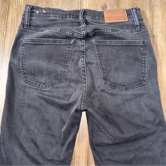 Madewell 9" High Rise Skinny Jeans in Black Raw Hem Distressed Boho - Picture 13 of 14